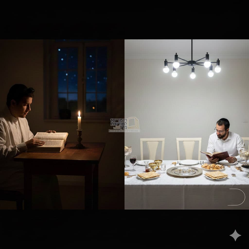 קריאה לאור הנר ביום הכיפורים ובפסח, והדין באור החשמל | הלימוד היומי בתורת מרן